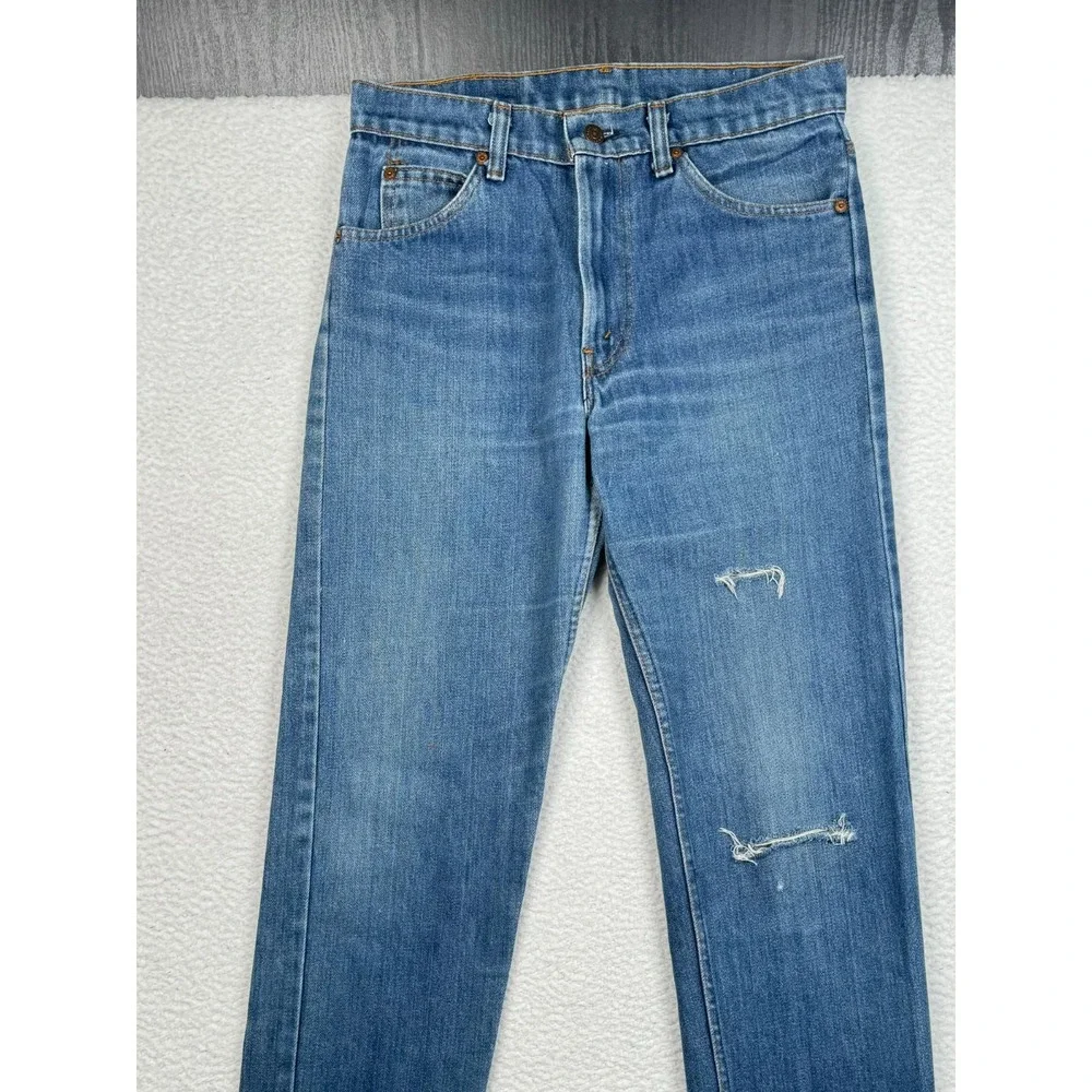 + Vintage Levi's Orange Tab Jeans Mens 31x32 Fits 30x32.5 Ripped Straight Fit